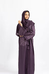 Purple Embroidered Abaya