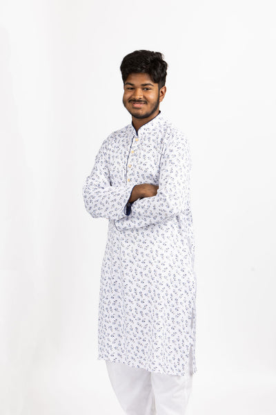 Floral Elegance Men's Kurta