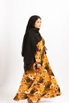 Orange Floral Kaftan Dress