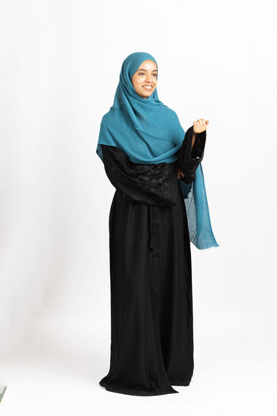 Black Embroidered Abaya