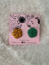 Floral Gold and Green Hijab Magnets