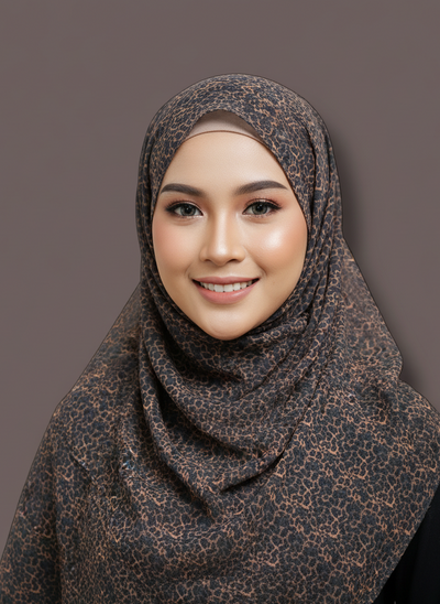 Subtle Leopard Print Modal Hijab