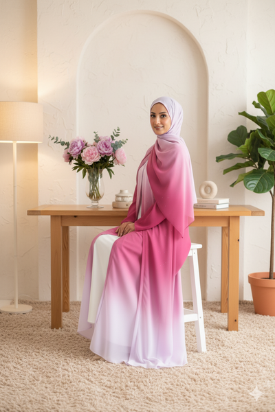 Gradient Abaya Set