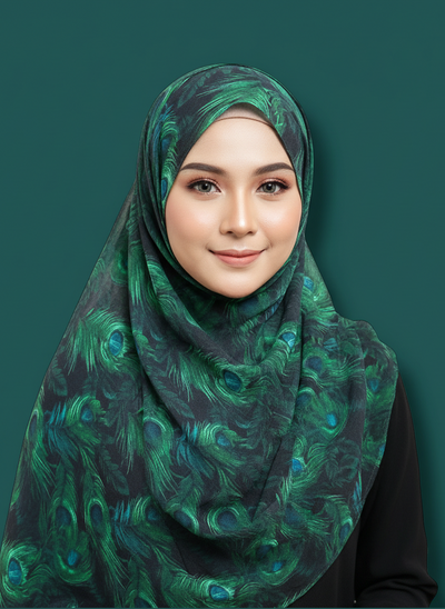 Emerald Feather Modal Hijab
