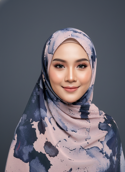 Mystical Ink Blot Modal Hijab
