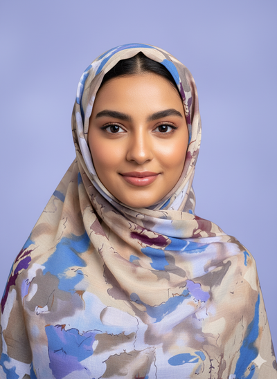 Abstract Floral Modal Hijab