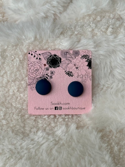 Navy Blue Round Hijab Magnets