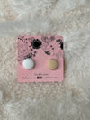 White and Beige Round Hijab Magnets